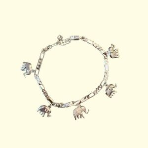 Charming Silver Elephant Charm Bracelet